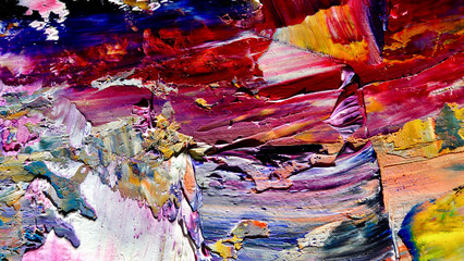 Colorful abstract background wallpaper. Modern motif visual art.  Mixtures of oil paint. Trendy...