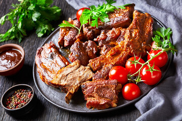 Korean style braised pork ribs - dwaeji galbi
