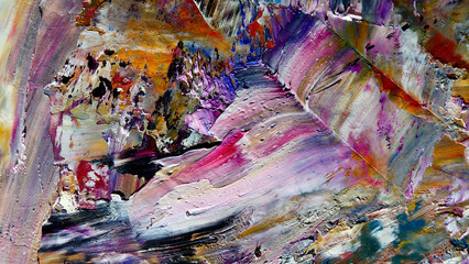 Colorful abstract background wallpaper. Modern motif visual art.  Mixtures of oil paint. Trendy...