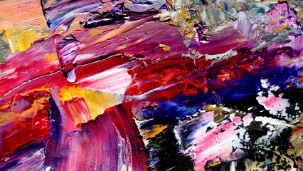 Colorful abstract background wallpaper. Modern motif visual art.  Mixtures of oil paint. Trendy...