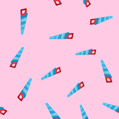 Saw blade icon in flat style. Working tools vector illustration on white isolated background. Hammer seamless pattern business concept