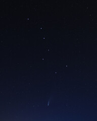 Asteroid Neowise with Ursa Major constellation. 