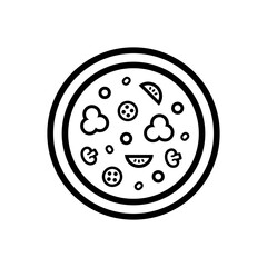 Pizza logo. Icon design. Template elements