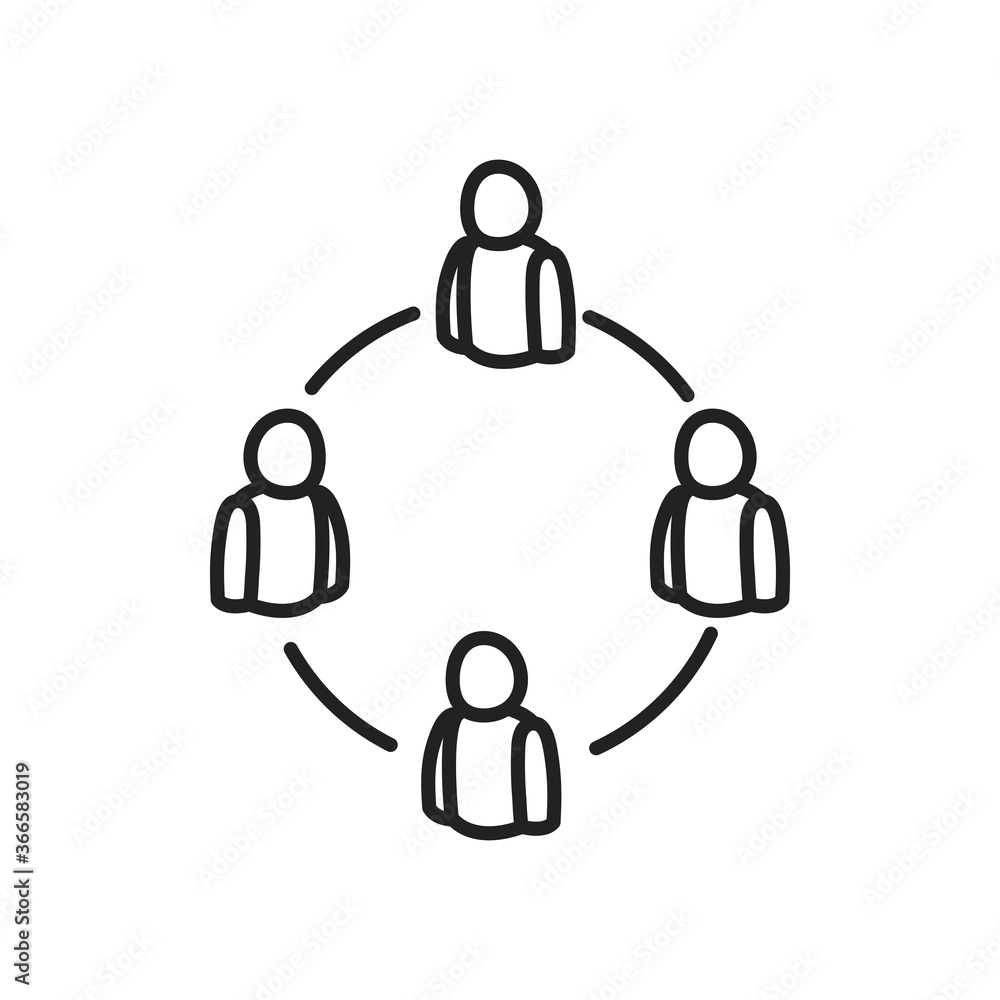 Poster avatars circuit line style icon vector design