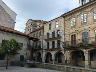 Fototapeta na wymiar Impressionen aus der Altstadt von Pontevedra in Galicien in Spanien