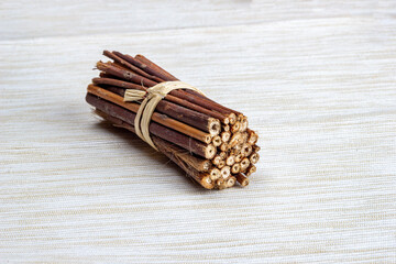 wooden sticks tied in a right bundle, solidarity, unity, force sign. Decoration