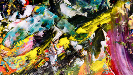 Colorful abstract background wallpaper. Modern motif visual art.  Mixtures of oil paint. Trendy...