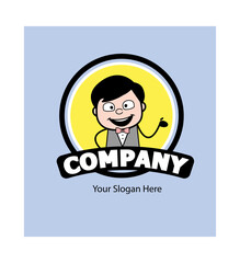 Cartoon Groom as Company Logo