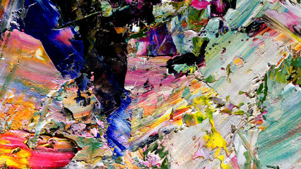 Colorful abstract background wallpaper. Modern motif visual art.  Mixtures of oil paint. Trendy...