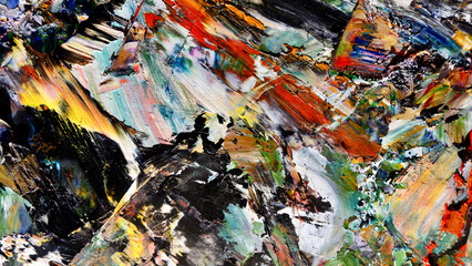 Colorful abstract background wallpaper. Modern motif visual art.  Mixtures of oil paint. Trendy...