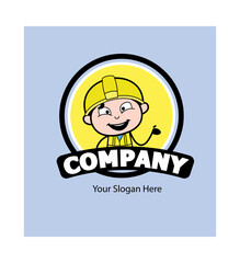 Cartoon Engineer as Company Logo
