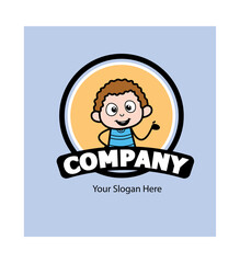 Cartoon Kid as Company Logo