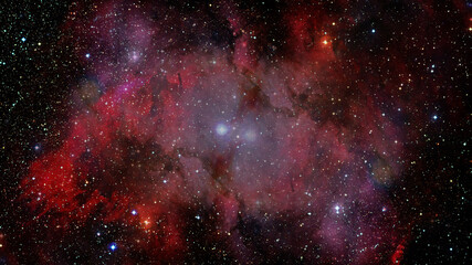 Fototapeta na wymiar Extreme star cluster bursts into life. Elements of this image furnished by NASA