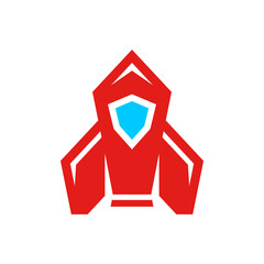 Rocket logo. Icon design. Template elements