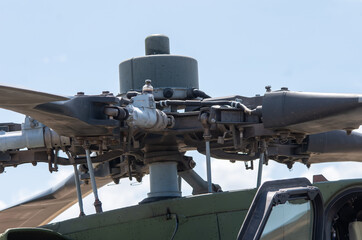 Helicopter blades close-up