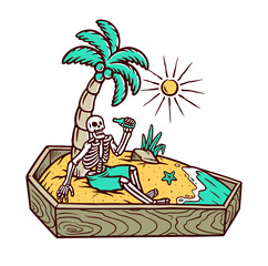 Stay chill until you die vector illustration