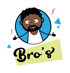 African American Man Mascot Logo
