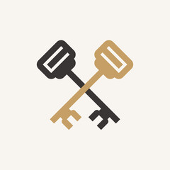 Keys logo. Icon design. Template elements