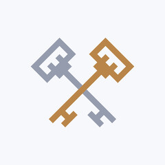 Keys logo. Icon design. Template elements