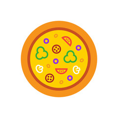 Pizza logo. Icon design. Template elements