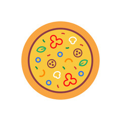 Pizza logo. Icon design. Template elements