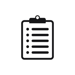 Clipboard with checklist icon, symbol for web site and app design. Vector illstration.