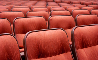 Obraz premium Rows of Empty Theatre Seats