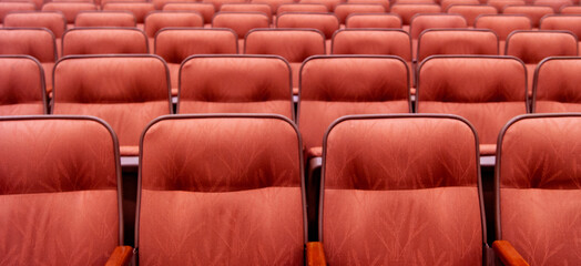 Rows of Empty Theatre Seats