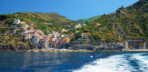Riomaggiore resort on the Ligurian Coast, Cinque Terre, Italy
