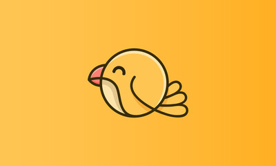 Creative logo design chicken coin in cute style symbol.