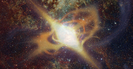Star explosion in a galaxy of universe. Elements of this image furnished by NASA