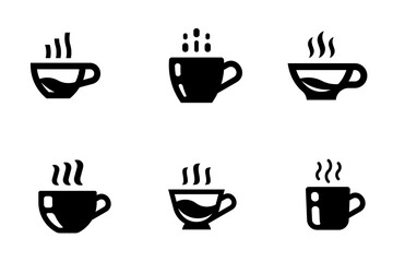 Set of Coffee cup logo. Icon design. Template elements