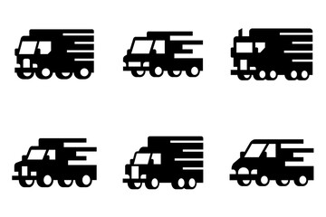 Set of Delivery Truck Logo. Icon design. Template elements