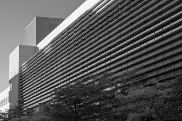 Campus Building with Linear Window Pattern