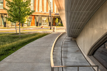 Detail of Subway Station in Front of Campus Building