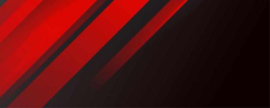 Black red abstract stripes banner background