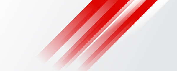 Minimalist modern abstract red and white grey tech geometric banner design