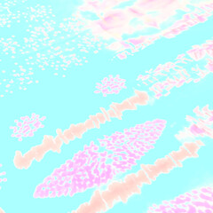 Blue Tender Vivid Tye Dye Fabric. Tender Vivid Sky Floral Decoration. Pastel Tender Vivid Tye Dye Fabric. Sunrise Violet Blue Ethnic design.