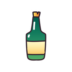 alcohol bottle fill and gradient style icon vector design