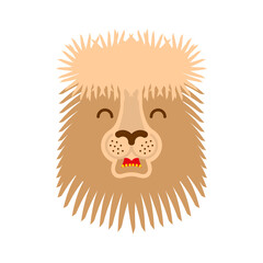 Funny lama. alpaca llama laughs. vector illustration