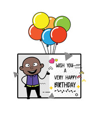Cartoon Cartoon Bald Black Happy Birthday Wishes