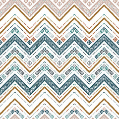 A seamless ethnic zigzag chevron vector pattern