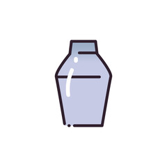 Cocktail shaker fill and gradient style icon vector design