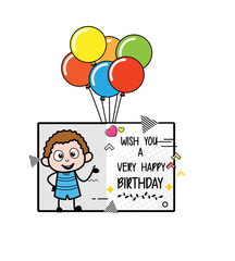 Cartoon Kid Happy Birthday Wishes
