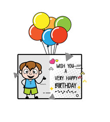 Cartoon Teen Boy Happy Birthday Wishes