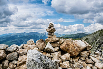 Stone mound, High Tatras mountains, Slovakia