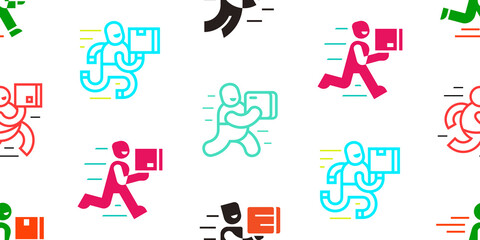 Seamless pattern with Delivery. Icon design. Template elements