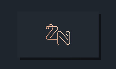 Minimal clip initial letter ZN logo. This logo inspiration from clip typeface.It will be suitable for which company or brand name start those initial.