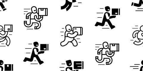 Seamless pattern with Delivery. Icon design. Template elements