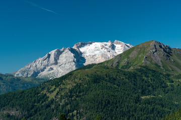 Obraz premium Panorama on the Marmolada glacier, Dolomites, Italy
